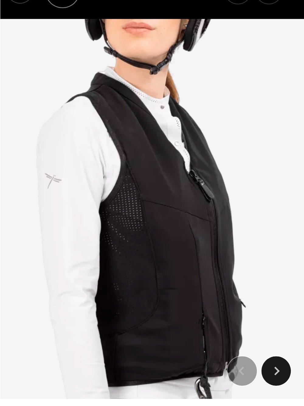 Women’s Black Protective Riding Vest - Lightweight Safety Layer